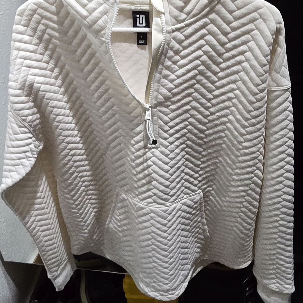 Uniqlo Cream Quilted Hoodie